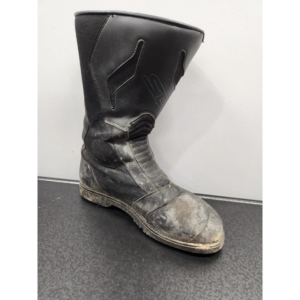 Sidi All Road Motorcycle Boots Men's 14.5 Black Gore-Tex Touring Riding Grunge